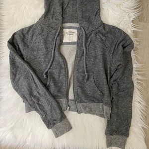 Abercrombie & Fitch cropped zip up sweatshirt